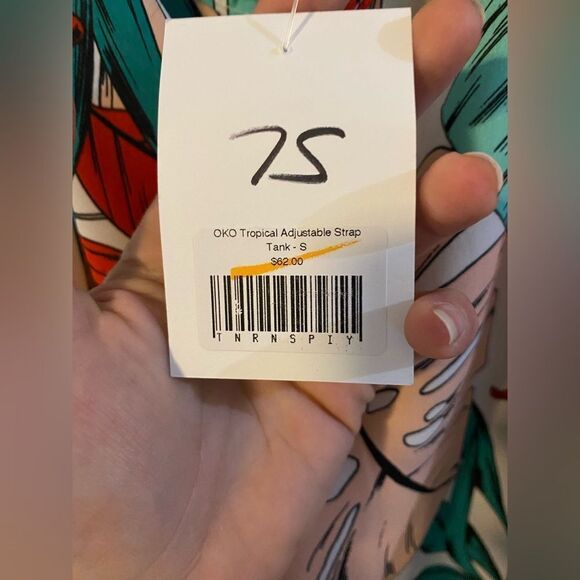 NWT, OKO, Tropical Tank w/Adjustable Straps, Size S - Picture 4 of 7